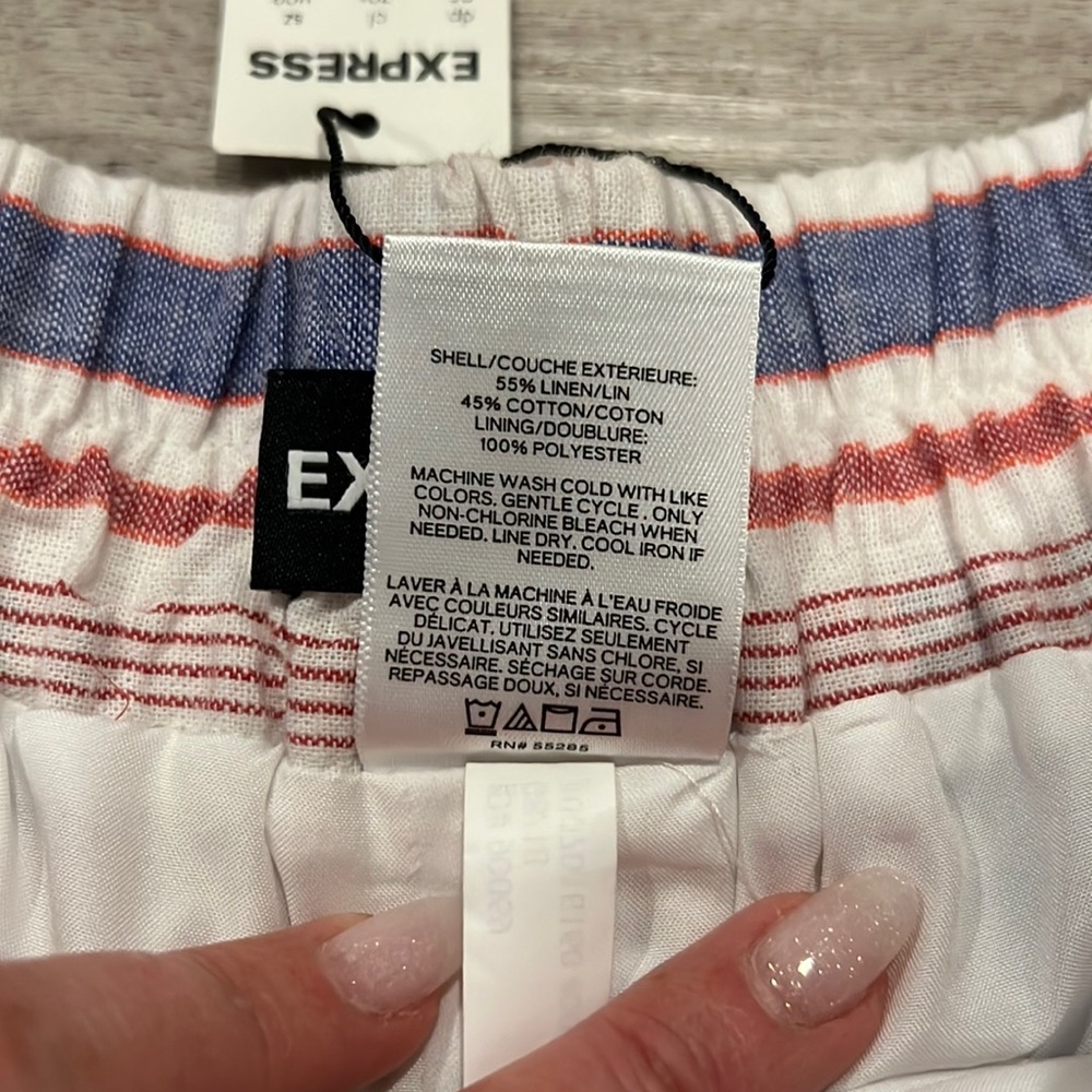 Express Wide Leg Linen Pants - Picture 6 of 7